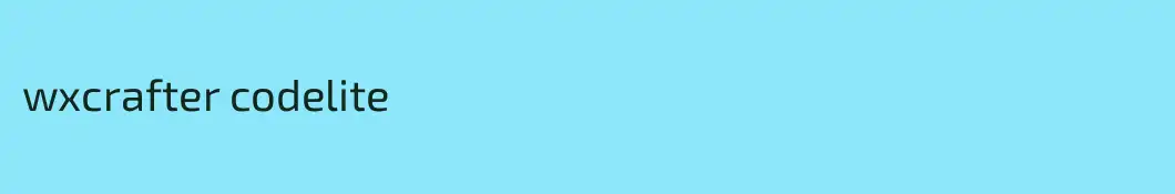 wxcrafter codelite